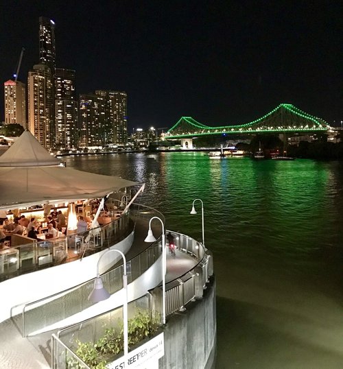 Dining at Eagle Street Pier
