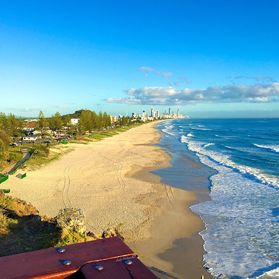  View from North Burleigh Lookout towards Surfers Paradise. 