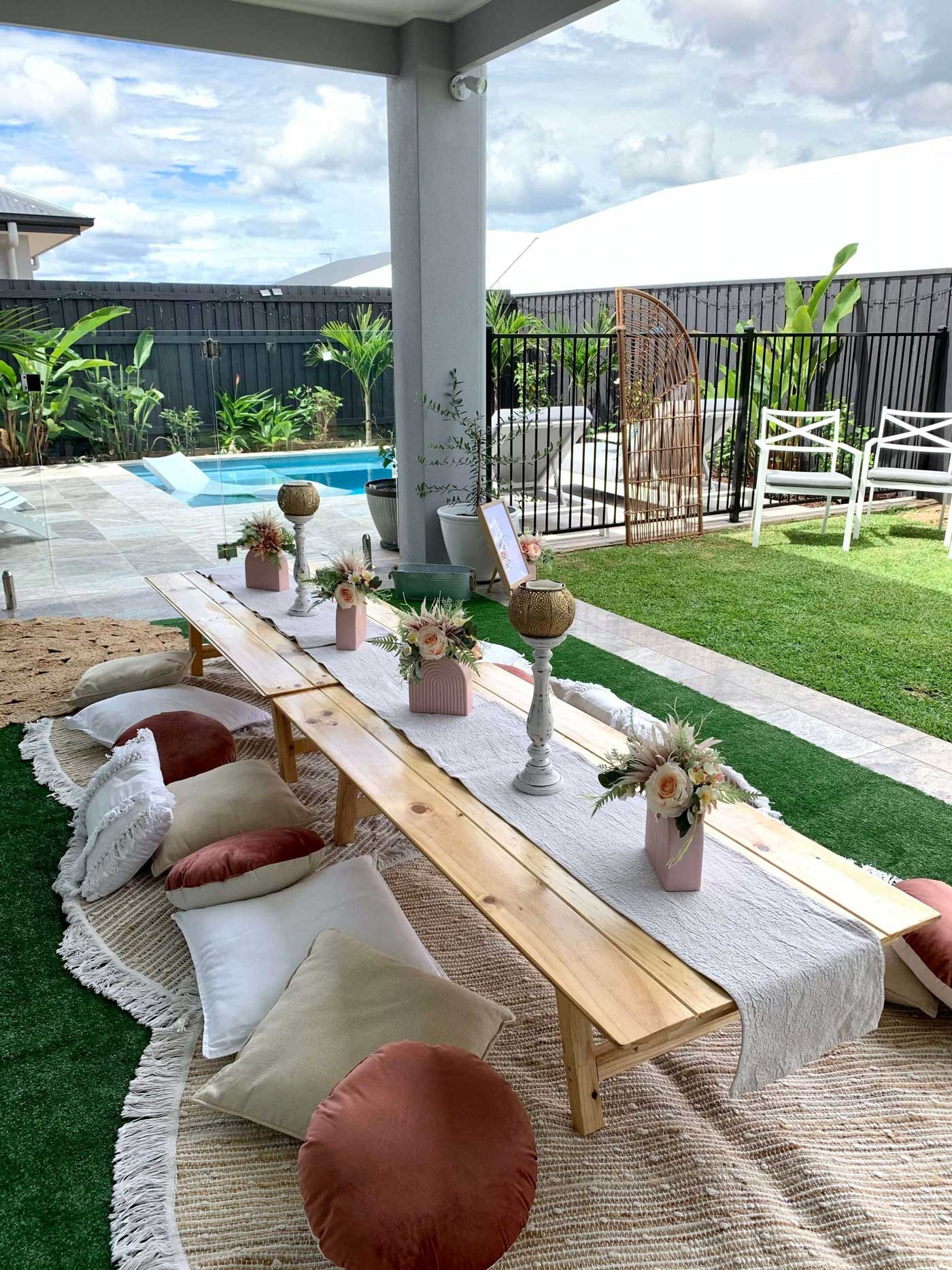 Boho Set Up Picnic Brisbane