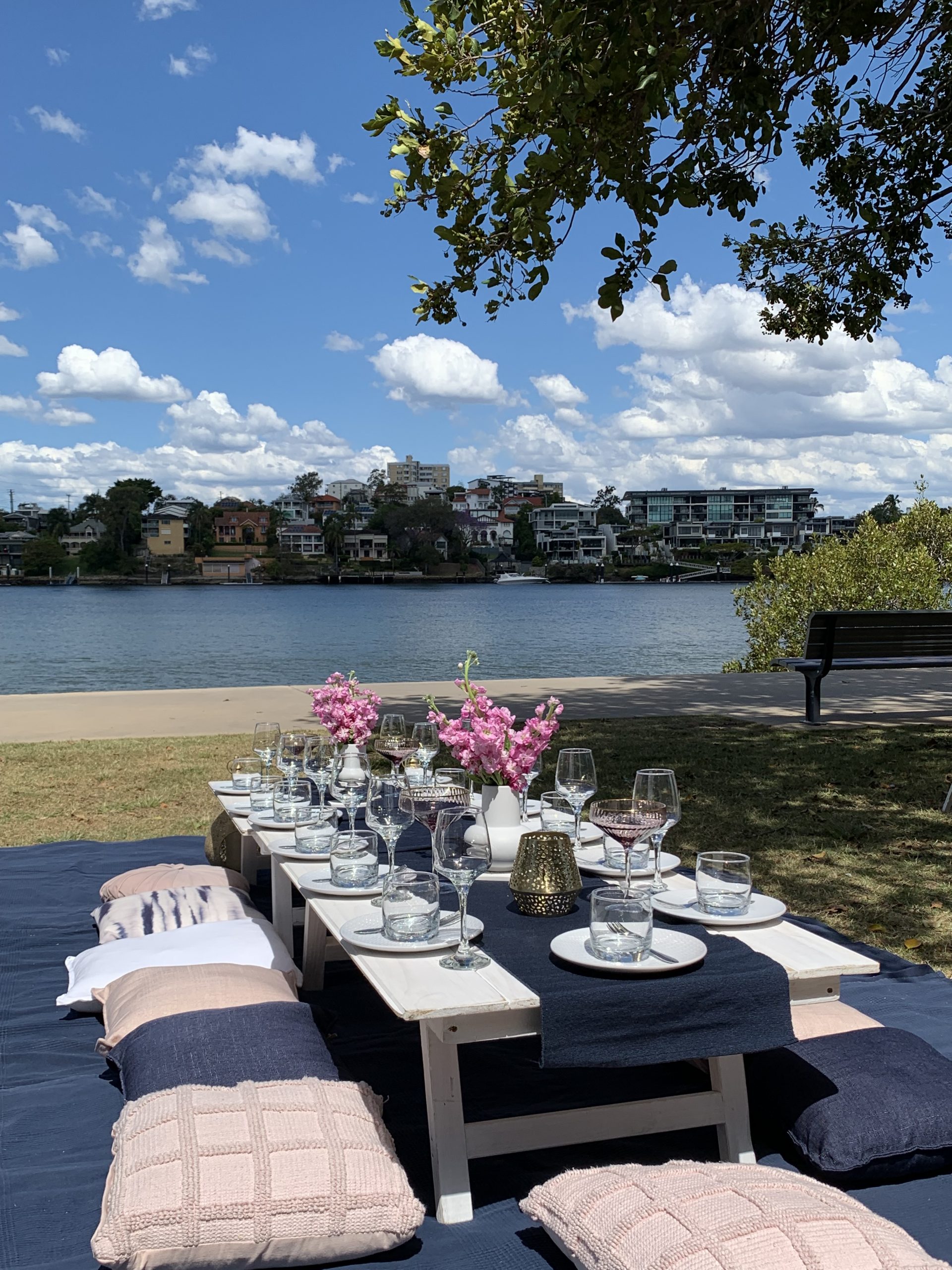 Navy and blush picnic package Brisbane